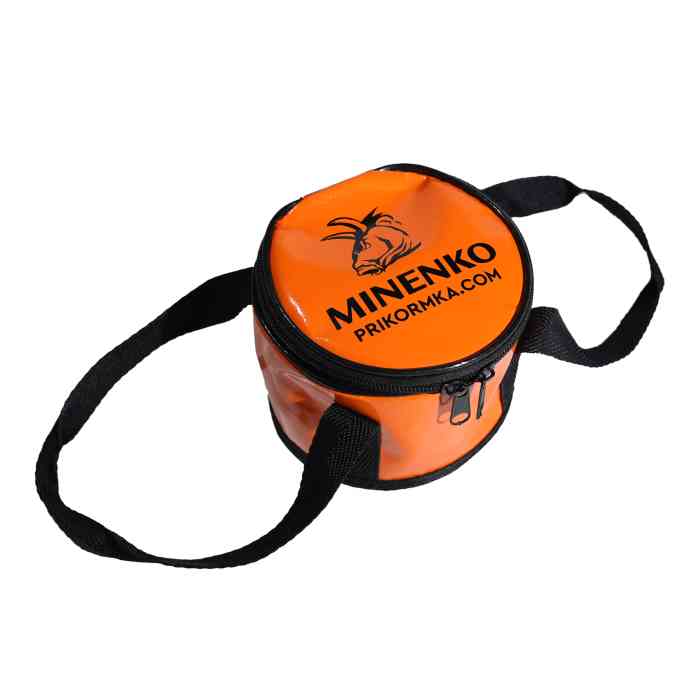 Ведро для прикормки мягкое с крышкой MINENKO D10 (микробубен)