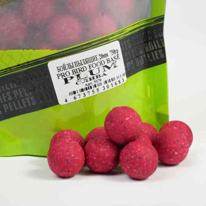 Бойлы пылящие слива PRO BIRD FOOD   д15 мм